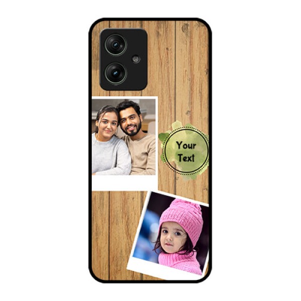 Motorola G64 5G Custom Glass Phone Case - Wooden Texture Design