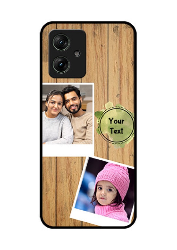 Motorola G64 5G Custom Glass Phone Case - Wooden Texture Design