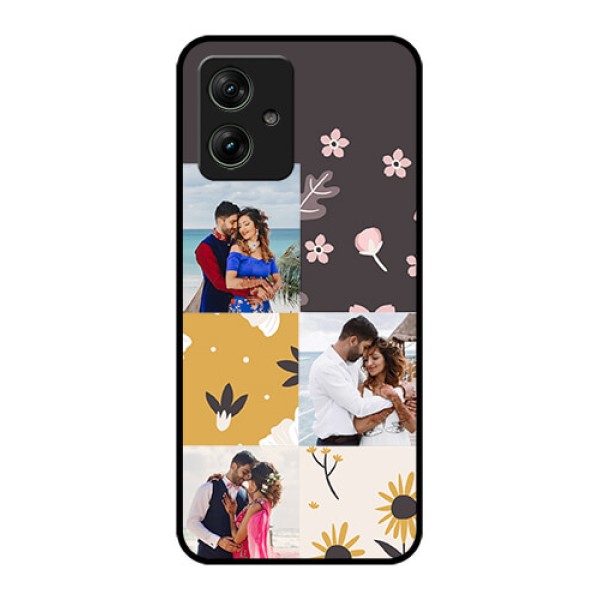 Motorola G64 5G Custom Glass Phone Case - 3 Images With Floral Design Motorola G64 5G Custom Glass Phone Case - 3 Images With Floral Design