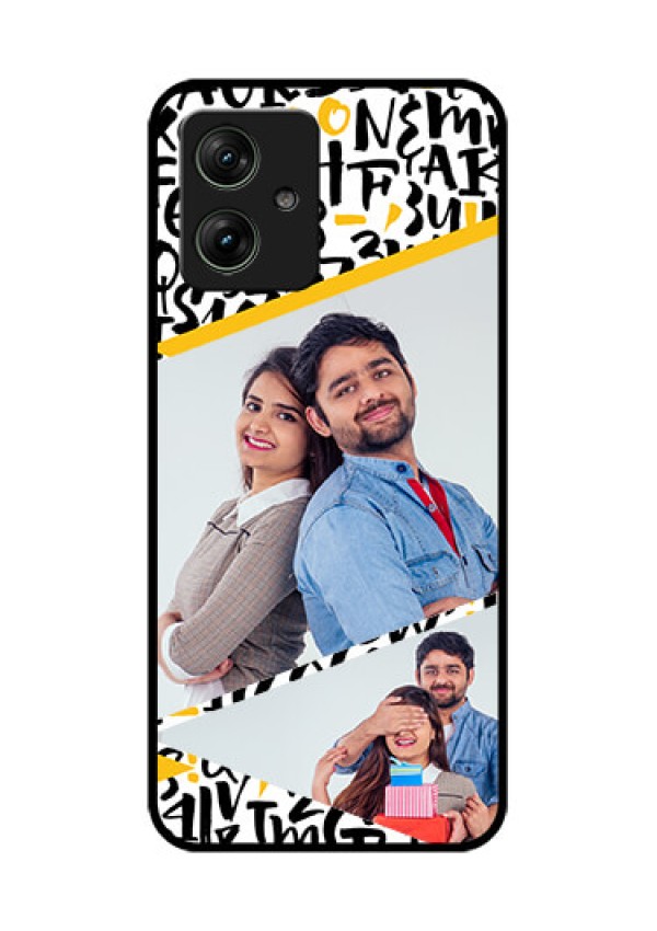 Motorola G64 5G Custom Glass Phone Case - Letters Pattern Design