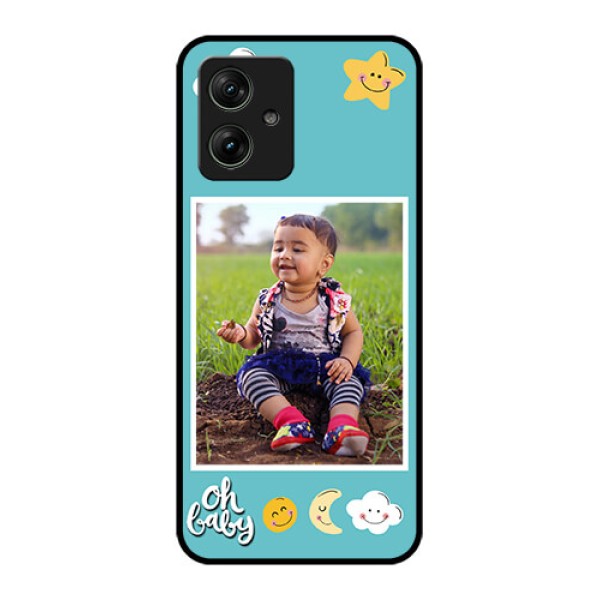 Motorola G64 5G Custom Glass Phone Case - Smiley Kids Stars Design Motorola G64 5G Custom Glass Phone Case - Smiley Kids Stars Design
