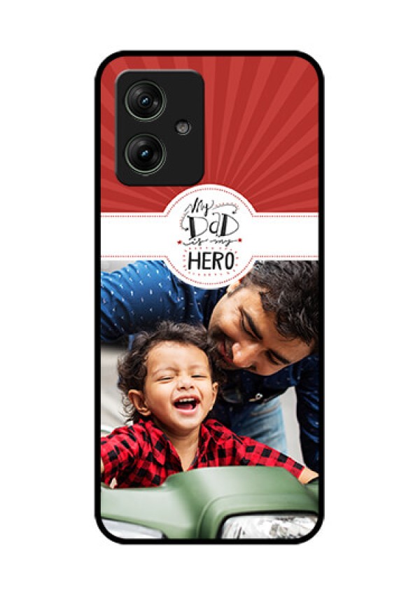 Motorola G64 5G Custom Glass Phone Case - My Dad Hero Design