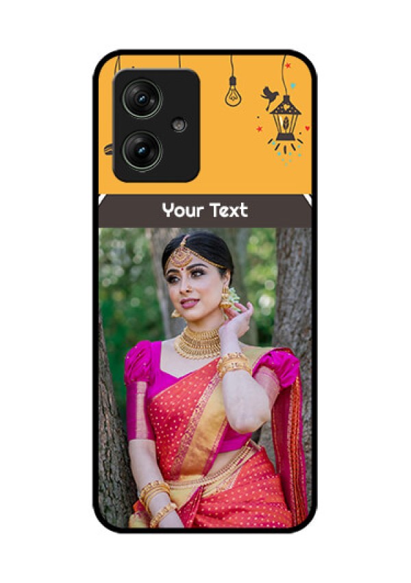 Motorola G64 5G Custom Glass Phone Case - With Family Picture And Icons