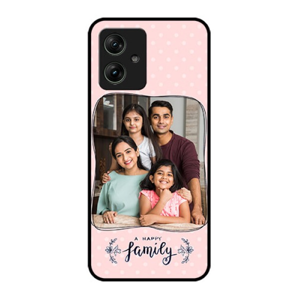 Motorola G64 5G Custom Glass Phone Case - Family With Dots Design Motorola G64 5G Custom Glass Phone Case - Family With Dots Design