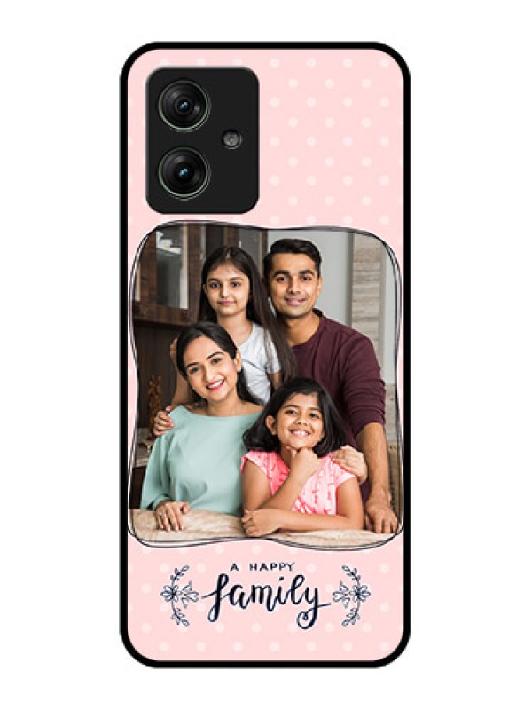 Custom Motorola G64 5G Custom Glass Phone Case - Family With Dots Design
