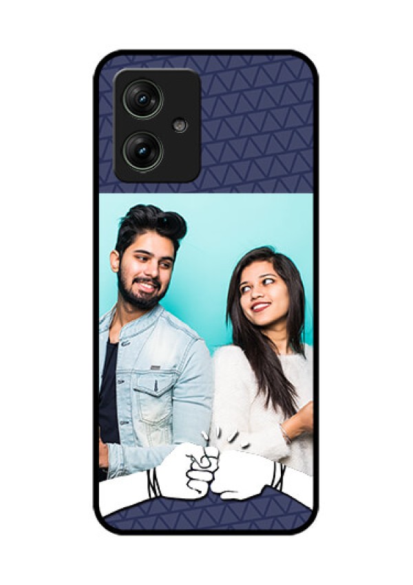 Motorola G64 5G Custom Glass Phone Case - With Best Friends Design