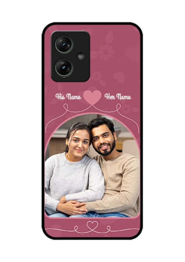 Motorola G64 5G Custom Glass Phone Case - Love Floral Design