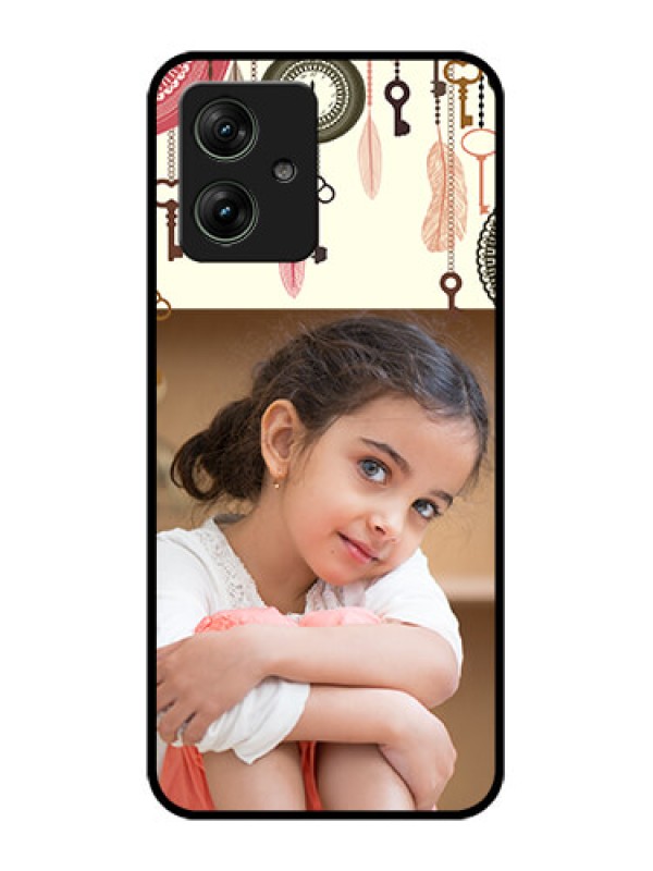 Custom Motorola G64 5G Custom Glass Phone Case - Boho Style Design