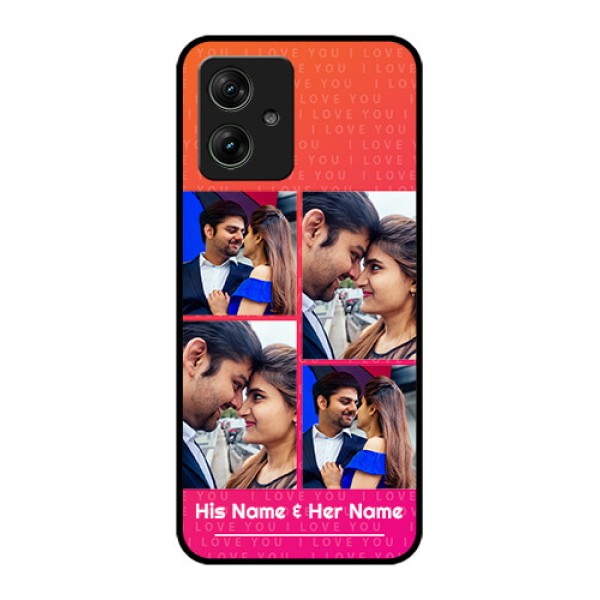 Motorola G64 5G Custom Glass Phone Case - I Love You Pink Design Motorola G64 5G Custom Glass Phone Case - I Love You Pink Design