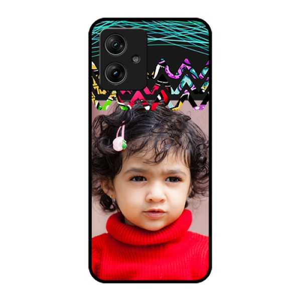 Motorola G64 5G Custom Glass Phone Case - Neon Abstract Design