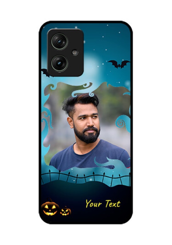 Motorola G64 5G Custom Glass Phone Case - Halloween Frame Design