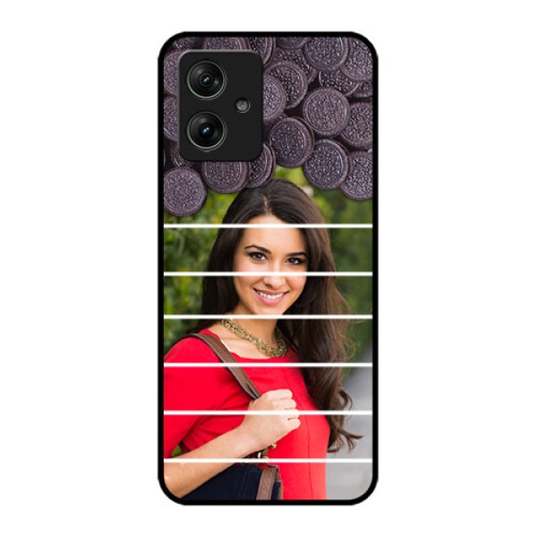 Motorola G64 5G Custom Glass Phone Case - With Oreo Biscuit Design Motorola G64 5G Custom Glass Phone Case - With Oreo Biscuit Design