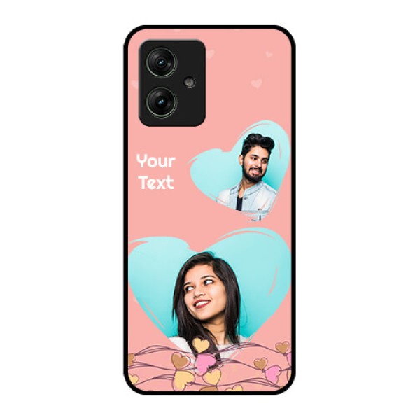 Motorola G64 5G Custom Glass Phone Case - Love Doodle Design