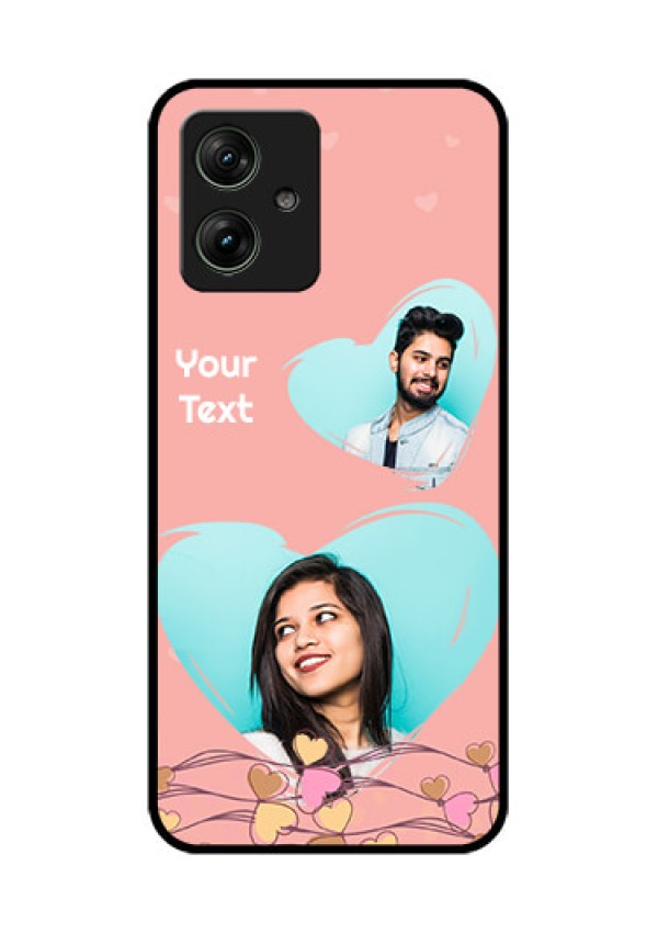 Motorola G64 5G Custom Glass Phone Case - Love Doodle Design