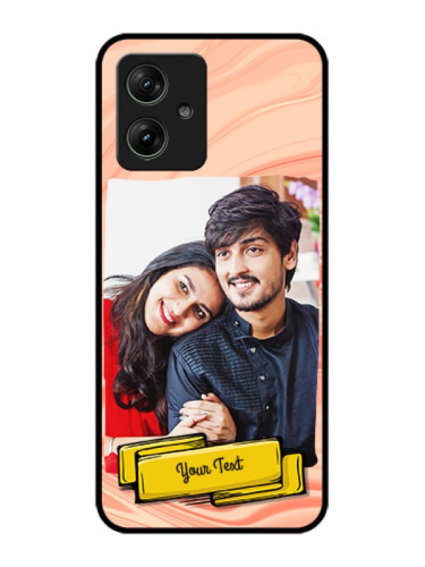 Custom Motorola G64 5G Custom Glass Phone Case - Marble Texture Design