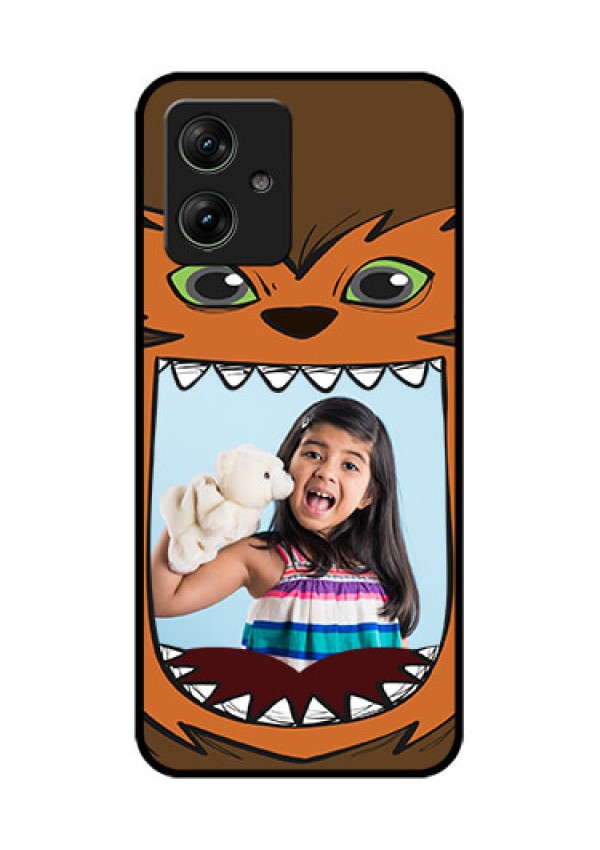 Motorola G64 5G Custom Glass Phone Case - Owl Monster Back Case Design