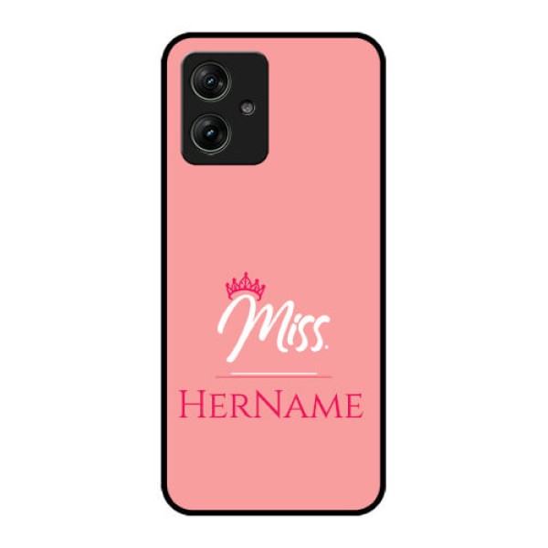 Motorola G64 5G Custom Glass Phone Case - Mrs With Name Design