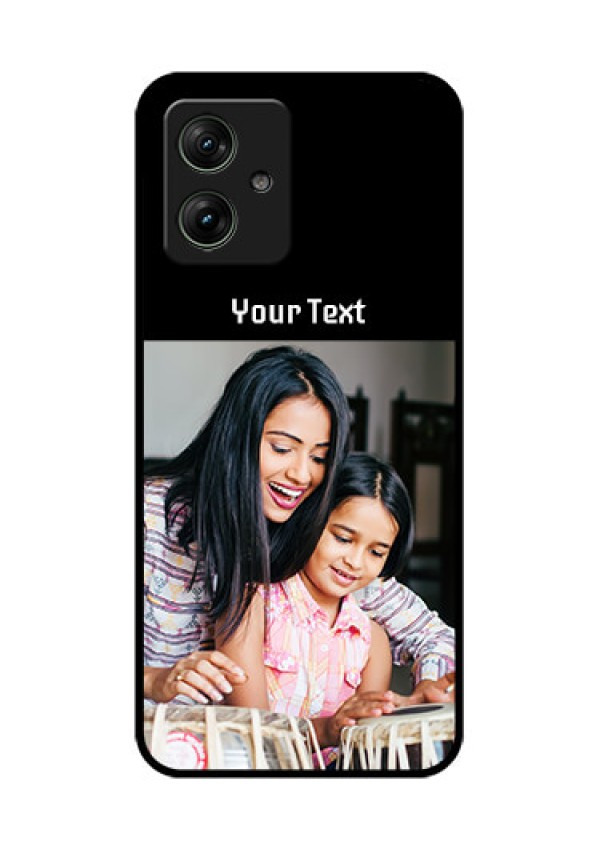 Motorola G64 5G Custom Glass Phone Case - Photo With Name Design
