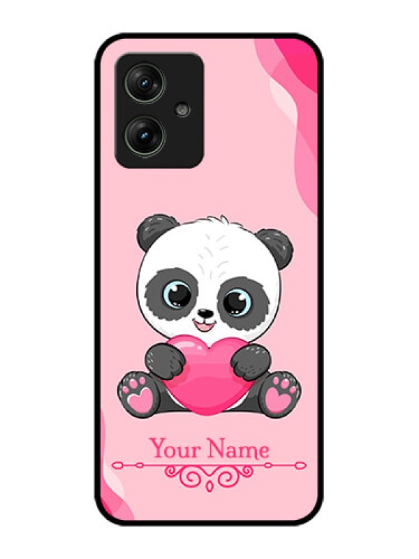 Custom Motorola G64 5G Custom Glass Phone Case - Cute Panda Design