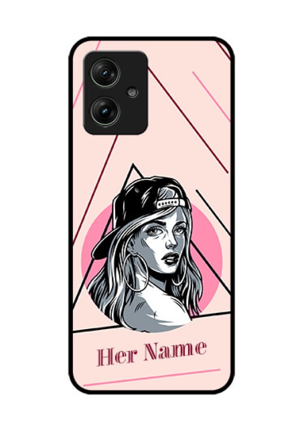 Motorola G64 5G Custom Glass Phone Case - Rockstar Girl Design