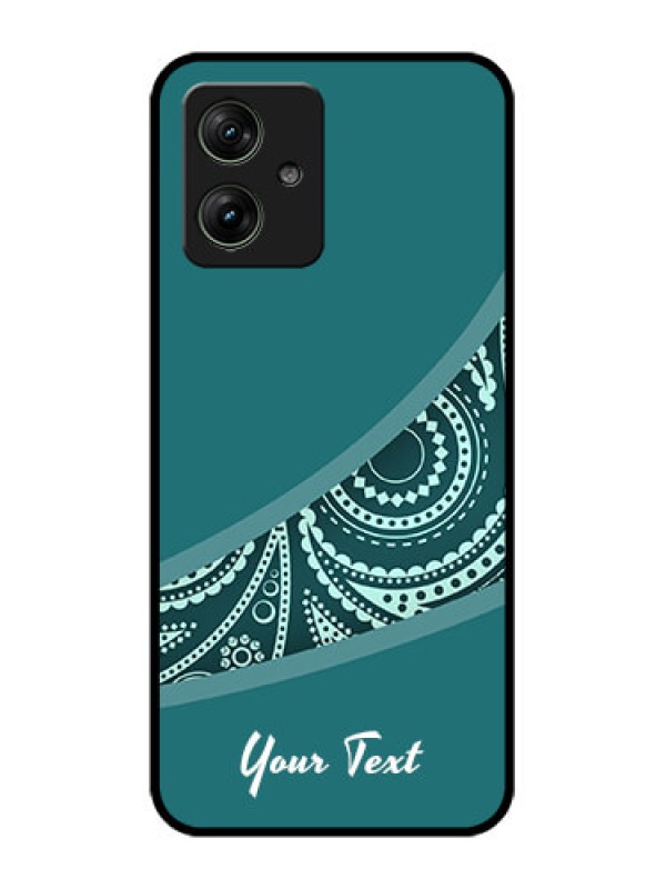 Custom Motorola G64 5G Custom Glass Phone Case - Semi Visible Floral Design