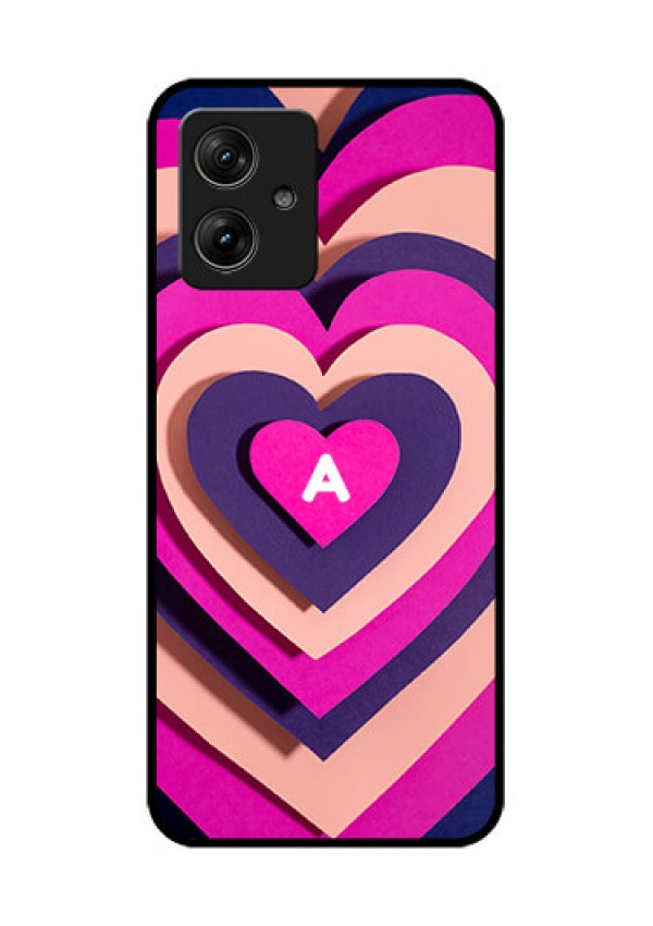 Motorola G64 5G Custom Glass Phone Case - Cute Heart Pattern Design