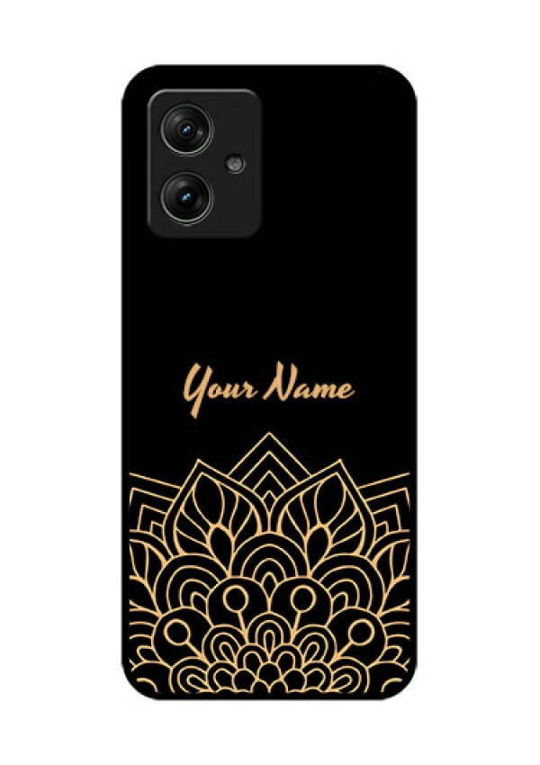 Motorola G64 5G Custom Glass Phone Case - Golden Mandala Design