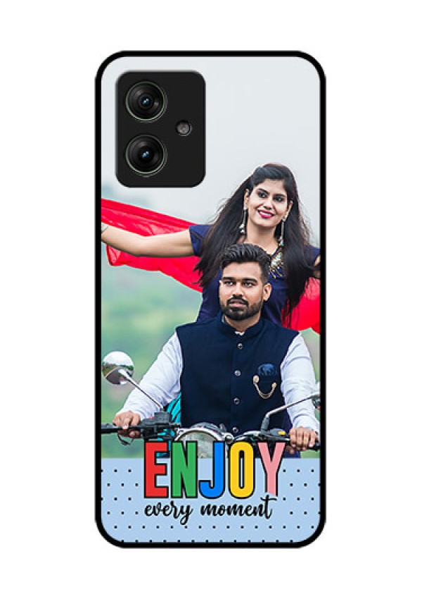 Motorola G64 5G Custom Glass Phone Case - Enjoy Every Moment Design