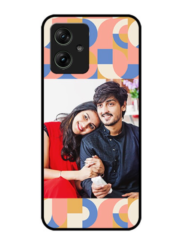 Custom Motorola G64 5G Custom Glass Phone Case - Semi - Circle Maze Pattern Design