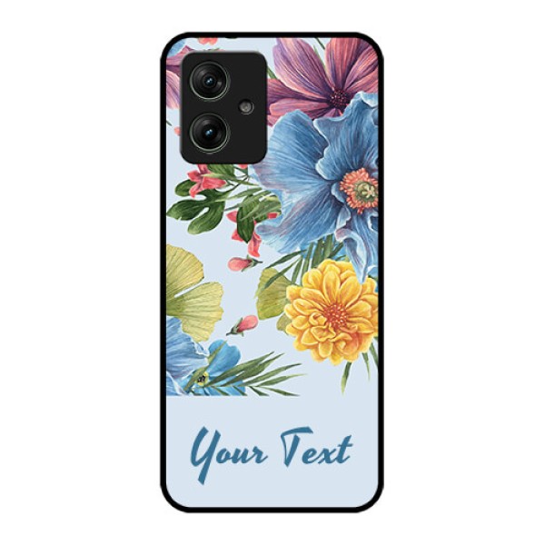 Motorola G64 5G Custom Glass Phone Case - Stunning Watercolored Flowers Painting Design Motorola G64 5G Custom Glass Phone Case - Stunning Watercolored Flowers Painting Design