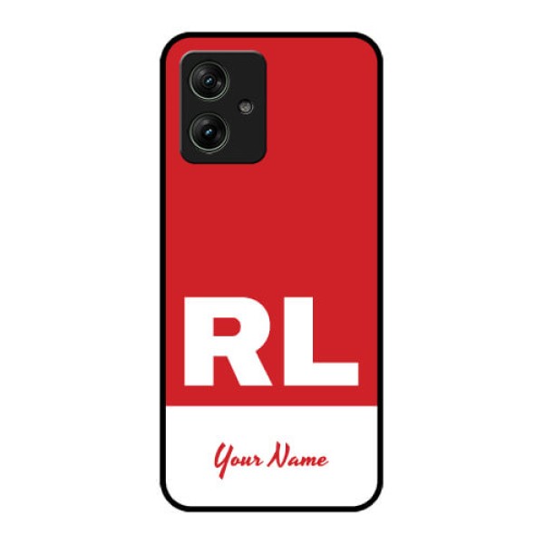 Motorola G64 5G Custom Glass Phone Case - Dual Tone Custom Text Design