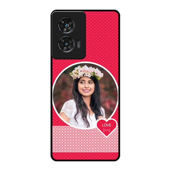 Motorola G96 5G Custom Glass Phone Case - Pink Color Pattern Design Motorola G96 5G Custom Glass Phone Case - Pink Color Pattern Design