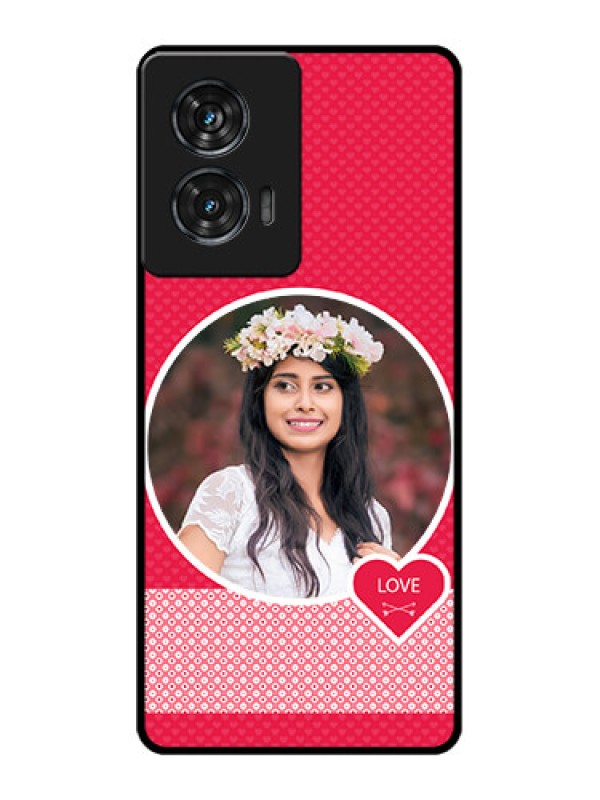 Custom Motorola G96 5G Custom Glass Phone Case - Pink Color Pattern Design