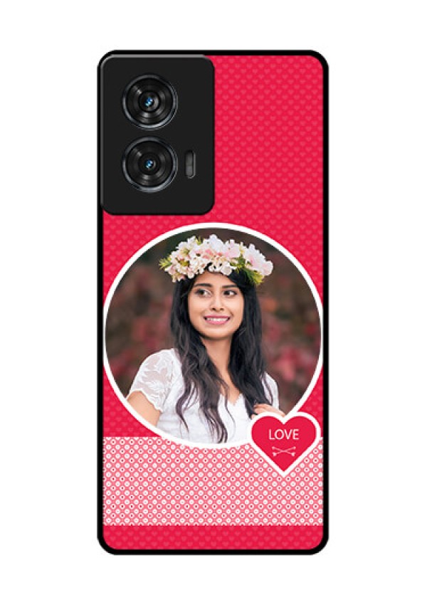Motorola G96 5G Custom Glass Phone Case - Pink Color Pattern Design