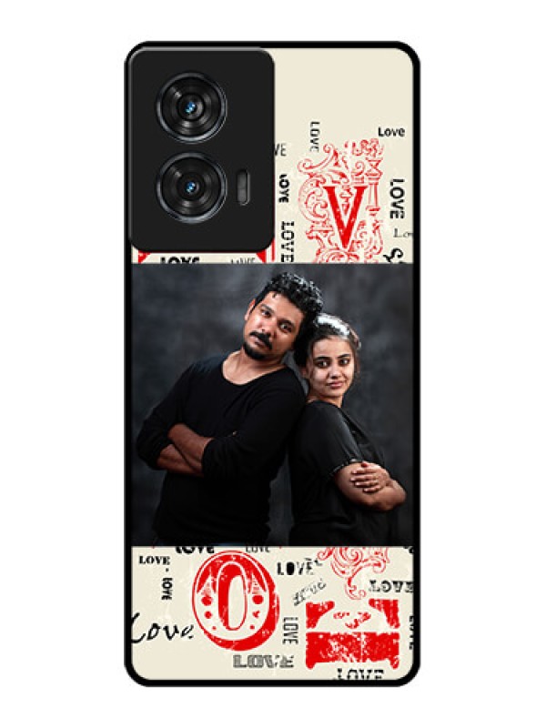 Custom Motorola G96 5G Custom Glass Phone Case - Trendy Love Design Case