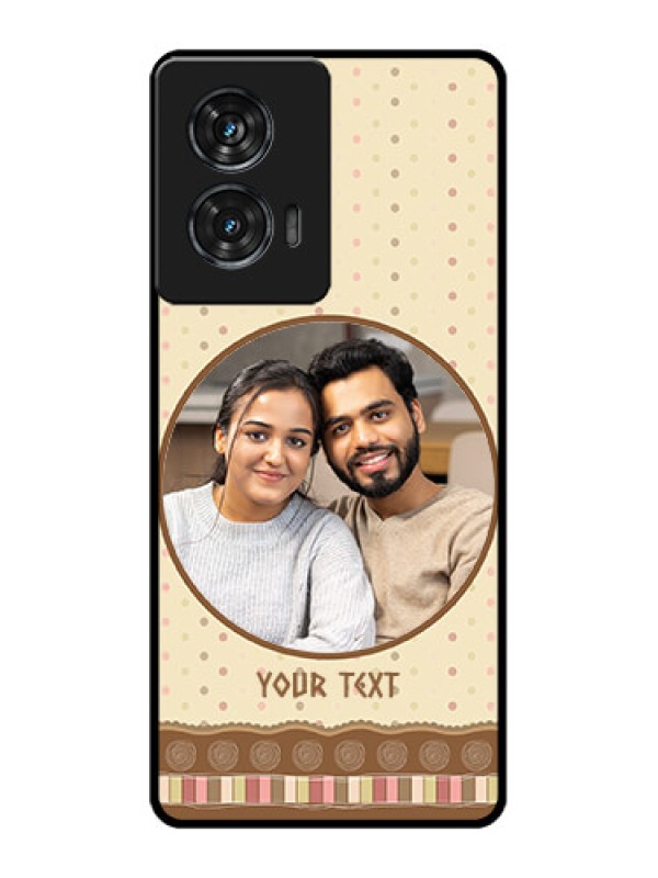 Custom Motorola G96 5G Custom Glass Phone Case - Brown Dotted Mobile Case Design