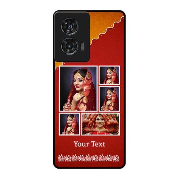 Motorola G96 5G Custom Glass Phone Case - Wedding Pic Upload Design