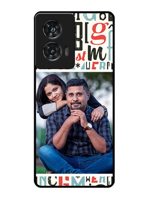 Custom Motorola G96 5G Custom Glass Phone Case - Alphabet Design