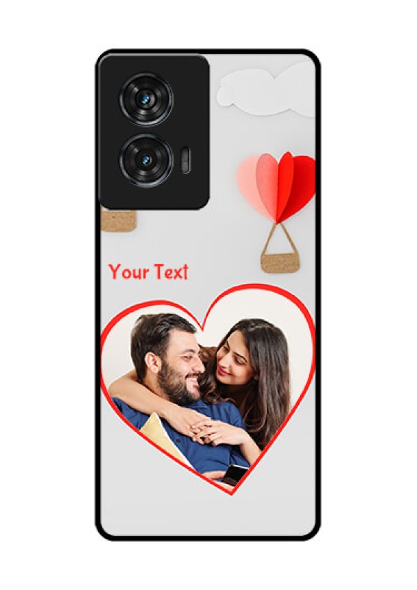 Motorola G96 5G Custom Glass Phone Case - Parachute Love Design