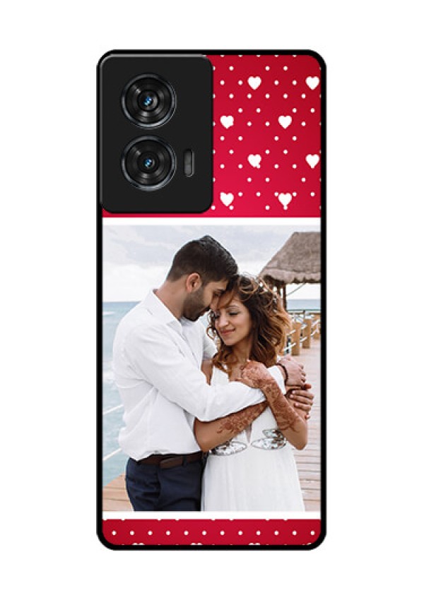 Motorola G96 5G Custom Glass Phone Case - Hearts Mobile Case Design