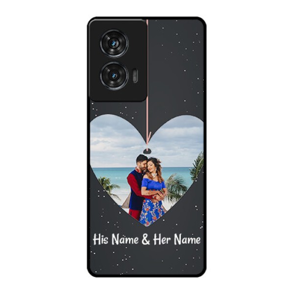 Motorola G96 5G Custom Glass Phone Case - Hanging Heart Design