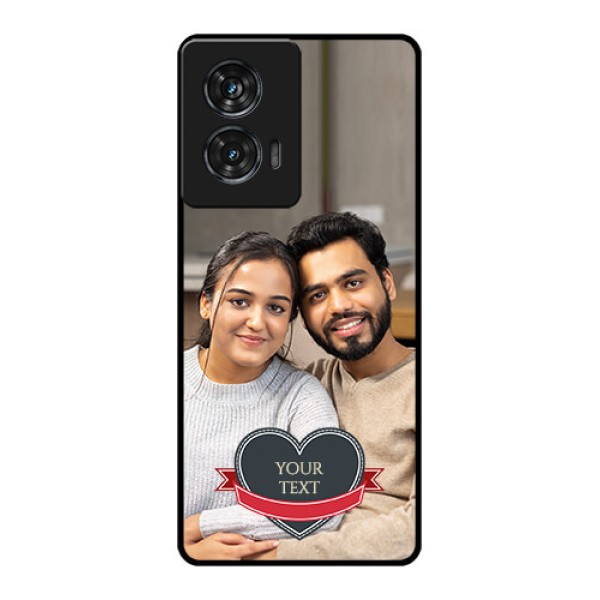 Motorola G96 5G Custom Glass Phone Case - Just Married Couple Design
