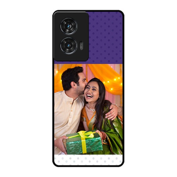 Motorola G96 5G Custom Glass Phone Case - Violet Colored Pattern Design Motorola G96 5G Custom Glass Phone Case - Violet Colored Pattern Design