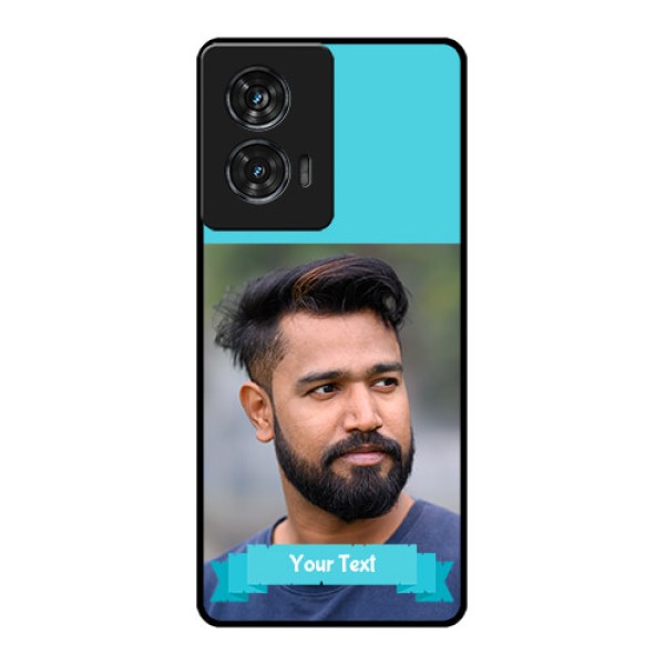 Motorola G96 5G Custom Glass Phone Case - Blue Color Design