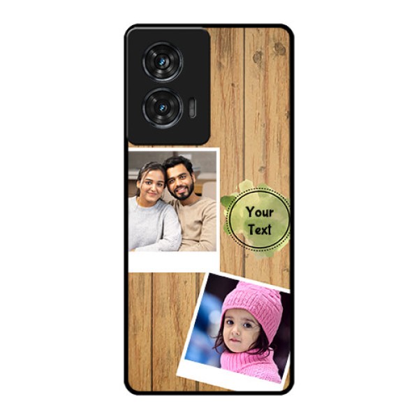Motorola G96 5G Custom Glass Phone Case - Wooden Texture Design