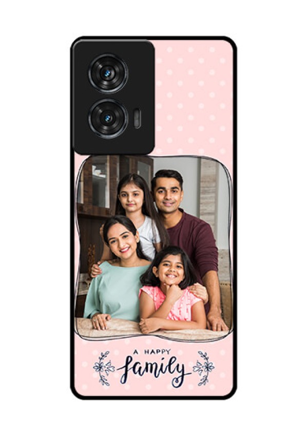 Motorola G96 5G Custom Glass Phone Case - Family With Dots Design