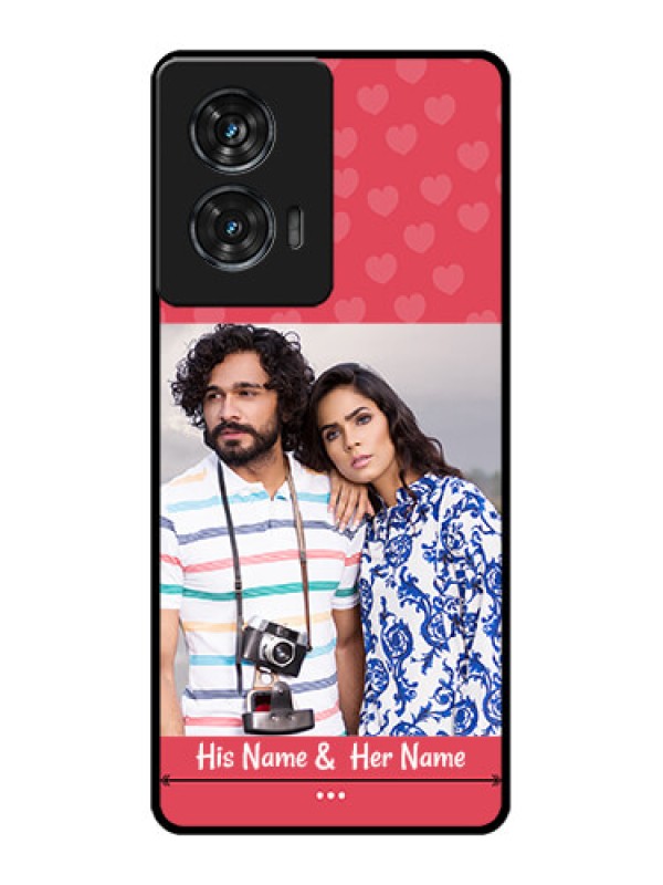 Custom Motorola G96 5G Custom Glass Phone Case - Simple Love Design