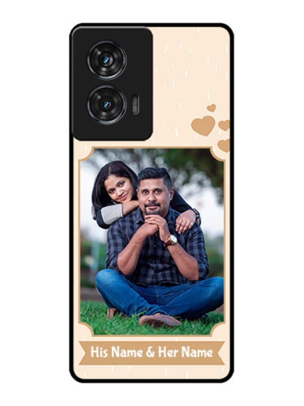 Custom Motorola G96 5G Custom Glass Phone Case - With Confetti Love Design