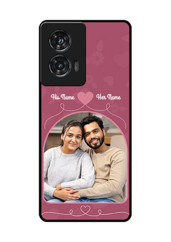 Motorola G96 5G Custom Glass Phone Case - Love Floral Design