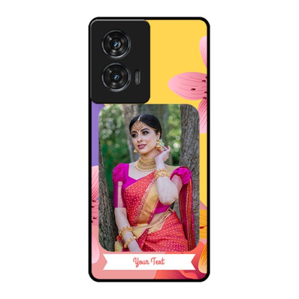 Motorola G96 5G Custom Glass Phone Case - 3 Image With Vintage Floral Design Motorola G96 5G Custom Glass Phone Case - 3 Image With Vintage Floral Design
